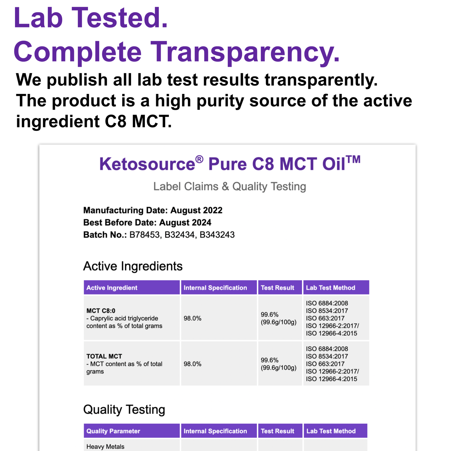 Ketosource Pure C8 MCT Oil